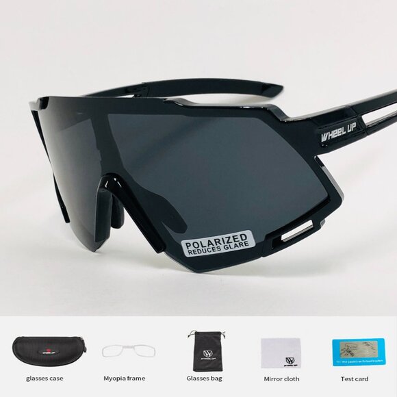 Men Sports Sunglasses Polarized Retro Black Lens Outdoor Driving Light Weight - Picture 2 of 4